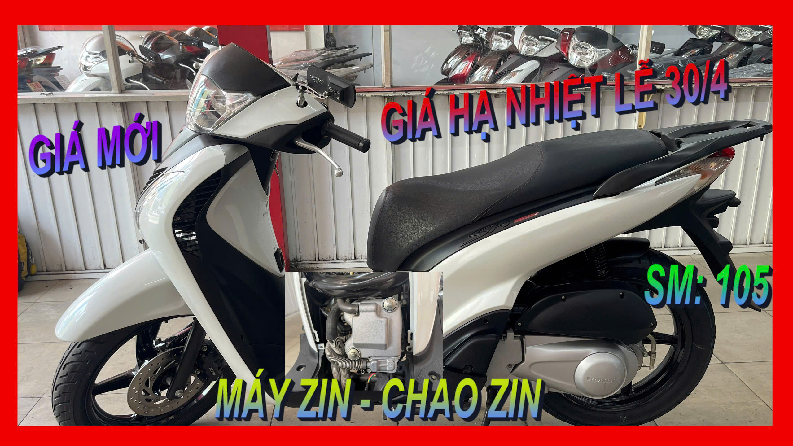 SH THANH TUYÊN GIỚI THIỆU SH150, TRẮNG ĐEN, SM: 105, MÁY ZIN, CHAO ZIN.
