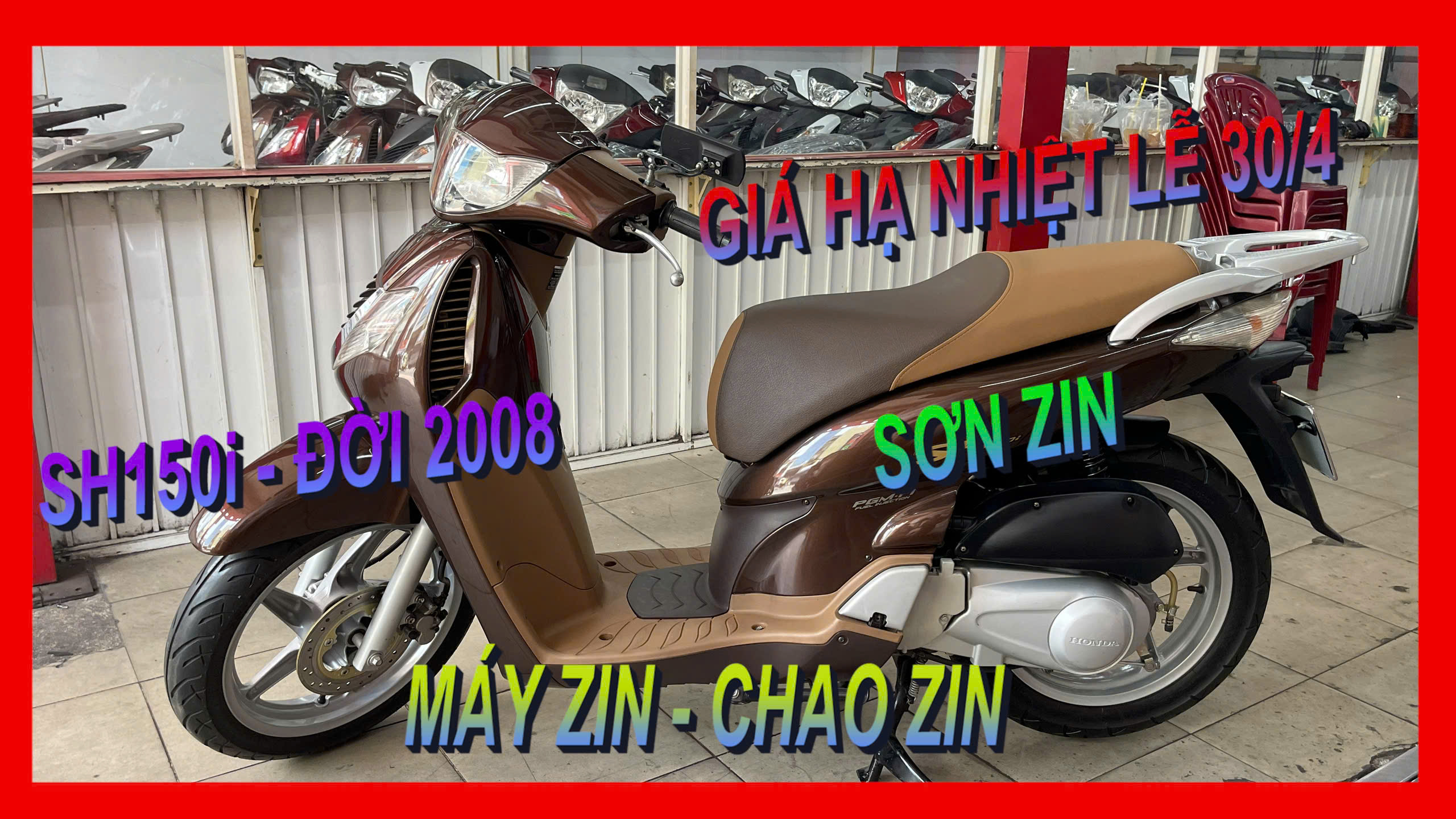 SH THANH TUYÊN GIỚI THIỆU SH150, MÀU NÂU, ĐỜI 2008, MÁY ZIN, SƠN ZIN, BẢO HÀNH 3 NĂM.
